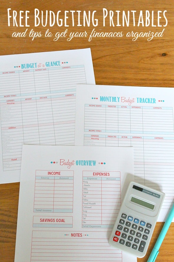 Free Budget Printables